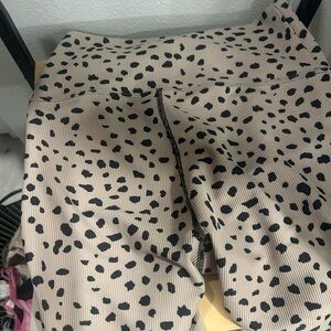 Beach Riot Black Spotted Biker Shorts